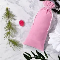 Sacs en velours 11 x 20 cm - rose clair Saint-Valentin