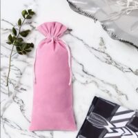 Sacs en velours 11 x 20 cm - rose clair Décorations de table