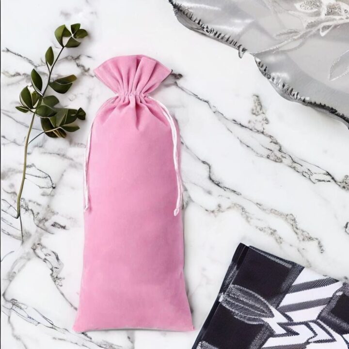 Sacs en velours 11 x 20 cm - rose clair Décorations de table