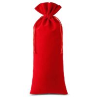 Sacs en velours 11 x 20 cm - rouge Moyens sachets 11x20 cm