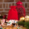 Sacs en velours 13 x 18 cm - rouge Saint-Valentin