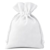 Sacs en velours 6 x 8 cm - blanc Sacs de mariage