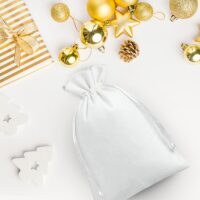 Sacs en velours 6 x 8 cm - blanc Sacs blancs