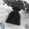 Sacs en velours 6 x 8 cm - noir Petits sachets 6x8 cm