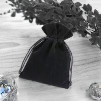 Sacs en velours 6 x 8 cm - noir Petits sachets 6x8 cm