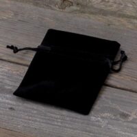 Sacs en velours 6 x 8 cm - noir Halloween