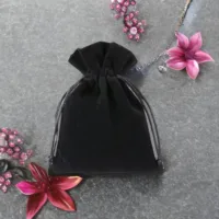Sacs en velours 6 x 8 cm - noir Sachets noirs