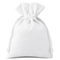 Sacs en velours 9 x 12 cm - blanc Petits sachets 9x12 cm
