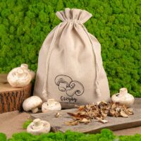 Sac en lin imité 30 x 40 cm avec l'impression - pour champignons Jardin et plantes d’inérieur