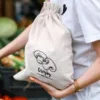 Sac en lin imité 30 x 40 cm avec l'impression - pour champignons Lifehack – idées malines