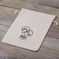 Sac en lin imité 30 x 40 cm avec l'impression - pour champignons Courses et stockage dans la cuisine