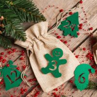 Chiffres autocollants de 1 à 24 - verts MIX Calendriers de l’Avent