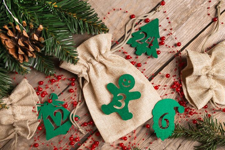 Chiffres autocollants de 1 à 24 - verts MIX Calendriers de l’Avent