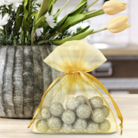 Sacs en organza 10 x 13 cm - vert olive Sacs verts