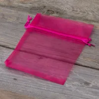 Sacs en organza 11 x 14 cm - fuchsia Pour enfants