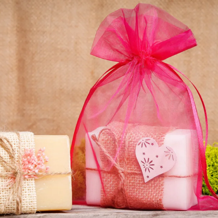 Sacs en organza 12 x 15 cm - fuchsia Pour enfants