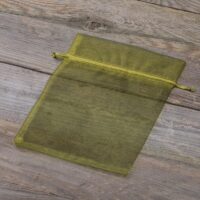 Sacs en organza 12 x 15 cm - vert olive Petits sachets 12x15 cm