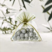 Sacs en organza 7 x 9 cm - vert olive Sacs verts