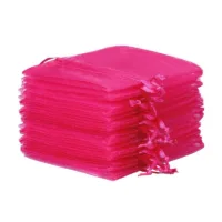 Sacs en organza 8 x 10 cm - fuchsia Saint-Valentin