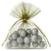 Sacs en organza 8 x 10 cm - vert olive Sacs verts