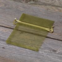 Sacs en organza 9 x 12 cm - vert olive Sacs en organza