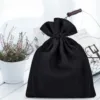 Sacs en coton 26 x 35 cm - noir Savons