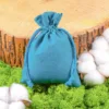 Sacs en coton 26 x 35 cm - turquoise Pâques