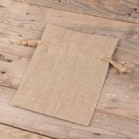 Sacs en lin naturel 15 x 20 cm Sacs à fermeture facile et rapide