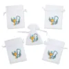 Sachets en organza 10 x 13 cm blancs avec impression Pour enfants