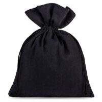 Pochettes en coton 15 x 20 cm - noir Zero waste
