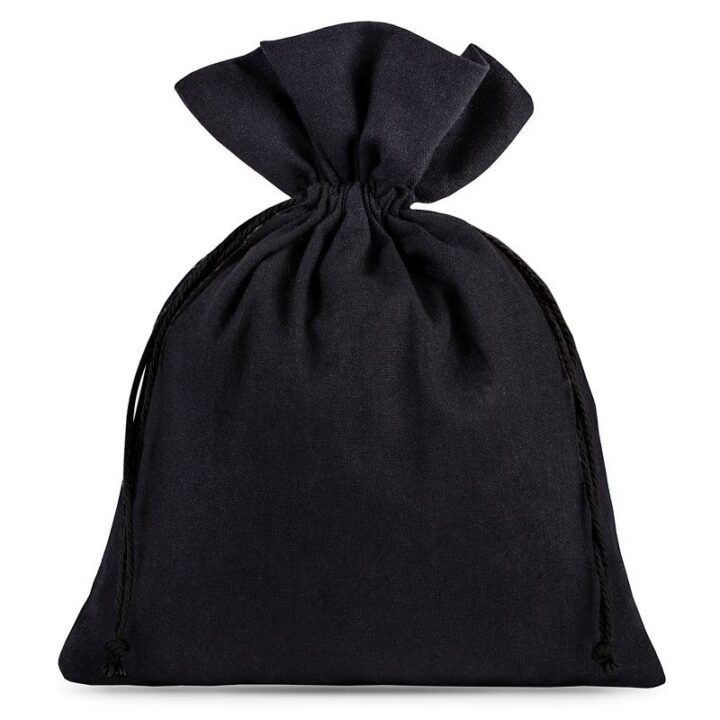Pochettes en coton 15 x 20 cm - noir Zero waste