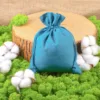 Pochettes en coton 18 x 24 cm - turquoise Moyens sachets 18x24 cm