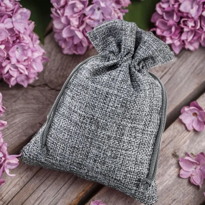 Sacs de jute 15 x 20 cm - gris Pour enfants