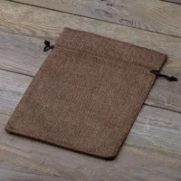 Sacs de jute 15 x 20 cm - naturelle foncé Pour enfants
