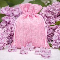 Sacs de jute 15 x 20 cm - rose clair Moyens sachets 15x20 cm