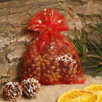 Sacs en organza 26 x 35 cm - Noël Sacs en organza