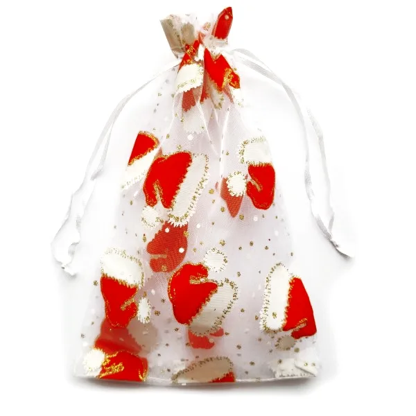 Sacs en organza 26 x 35 cm - Noël Sac avec impression