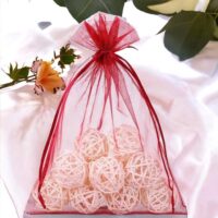 Sacs en organza 35 x 50 cm - bordeaux Grands sacs 35x50 cm