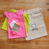 Sacs en lin imité 30 x 40 cm avec l'impression - 7 jours de la semaine Kits