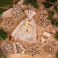 Suspensions en bois - Noël Décorations de table