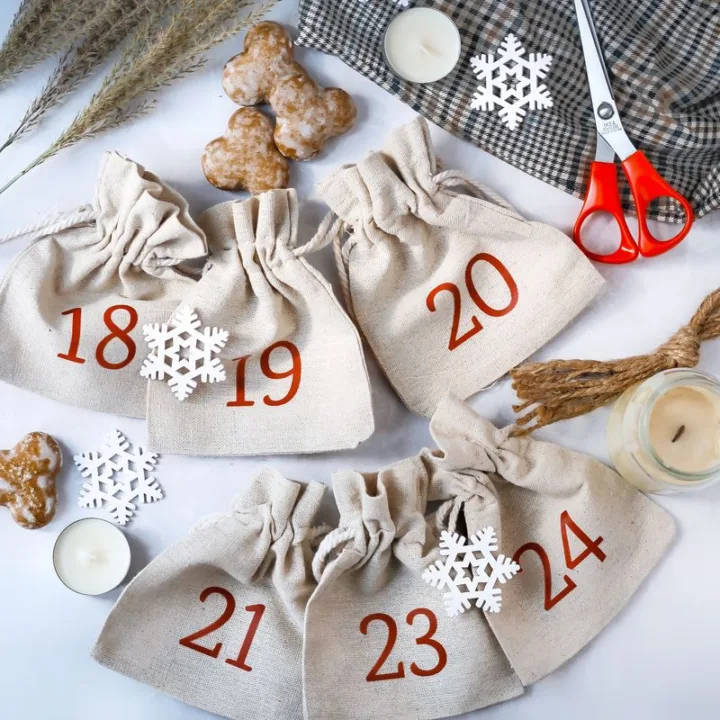 Sac en lin imité 35 x 50 cm avec l'impression - pour pommes de terre (DE) Sac de lin