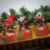 Calendrier de l'Avent sachets en jute 13 x 18 cm - marron foncé + chiffres rouges Pour fêtes et occasions spéciales