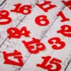Calendrier de l’Avent sachets en jute 11 x 14 cm - naturels+ chiffres rouges Utilisation