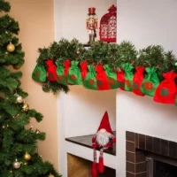 Calendrier de l’Avent sachets en jute 12 x 15 cm – verts et rouges + numéros verts et rouges Tous les produits