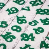 Calendrier de l’Avnet sachets en jute 12 x 15 cm – naturels claires + chiffres verts Pour fêtes et occasions spéciales