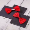 Calendrier de l’Avent sachets en velours 15 x 20 cm – rouges et blancs + numéros blancs et rouges Pour fêtes et occasi