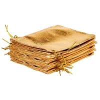 Pochette métallique 8 x 10 cm - or Saint-Valentin