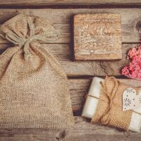 Sacs de jute 10 x 13 cm - naturelle clair Lavande et pot-pourri