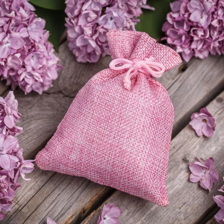 Sacs de jute 10 x 13 cm - rose clair Petits sachets 10x13 cm