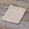 Sacs de jute 12 x 15 cm - naturelle clair Remerciements aux invités